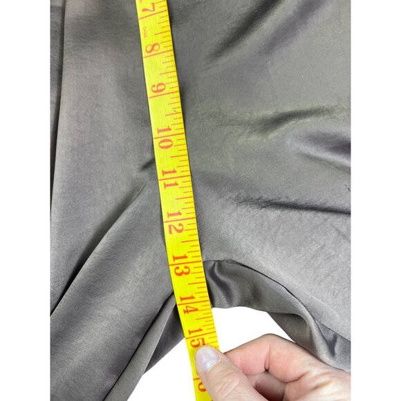 Womens Mustard Seed S Brown Satin High-Waisted Tie Front Pants - Picture 9 of 11